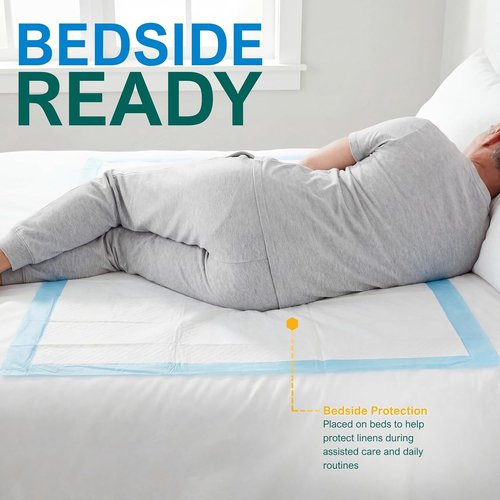 Med Pride Disposable Underpads - Super Absorbent Incontinence Pads | 23'' X 36'' | 25-Count for Kids, Adults, Pets