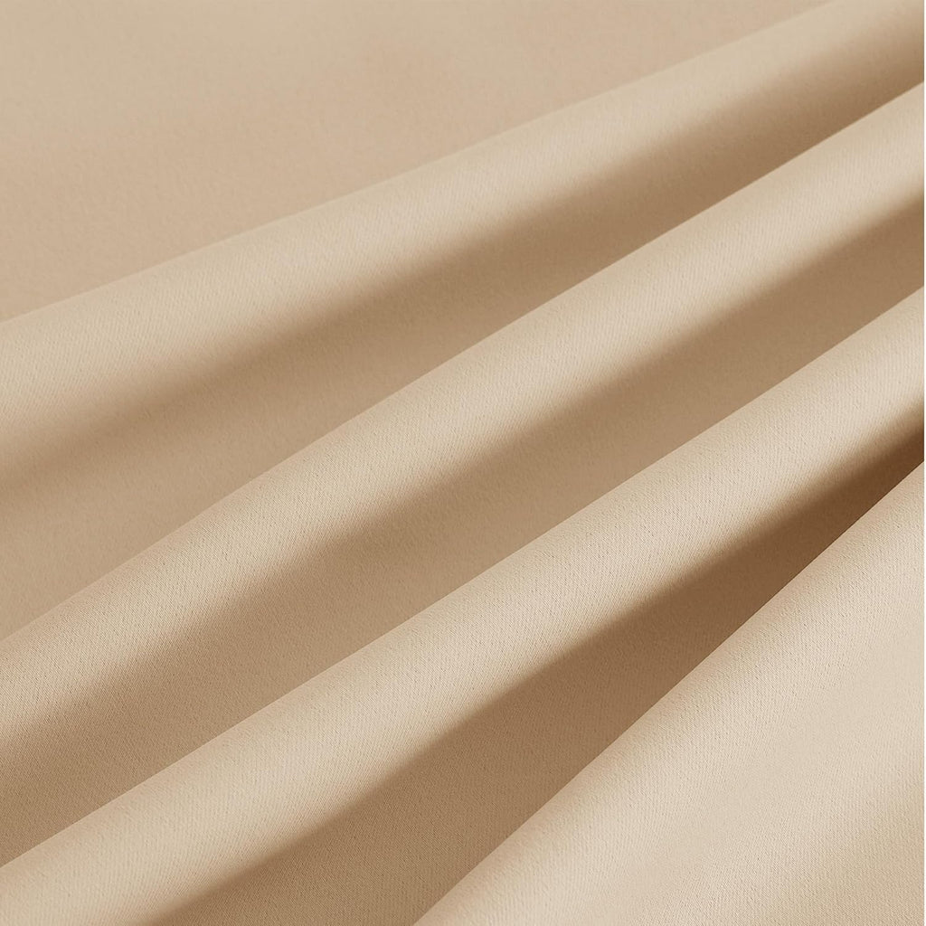 NICETOWN Light Blinds - Microfiber Grommet Thermal Insulated Shades for Kids' Rooms | 1 Pair, Biscotti Beige, W52 x L95