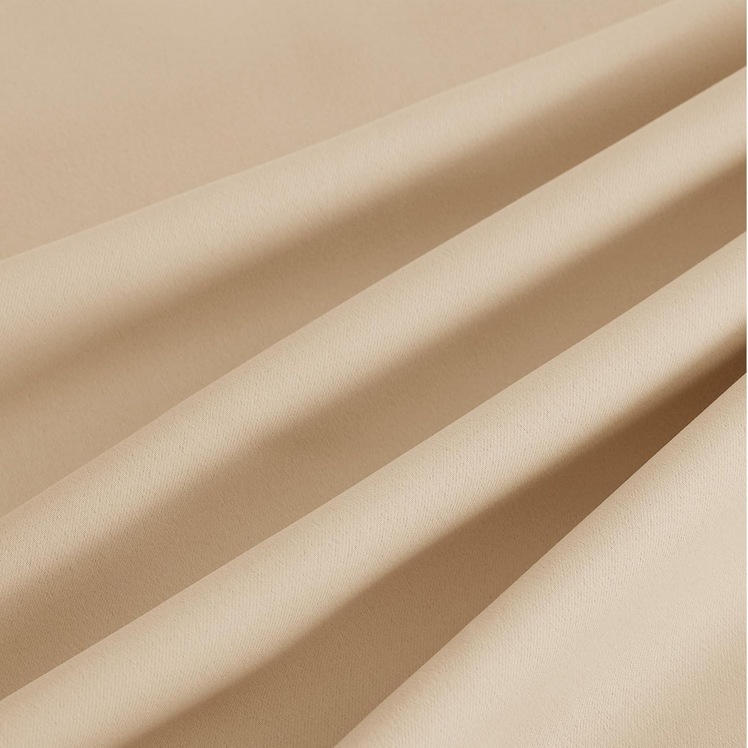NICETOWN Light Blinds - Microfiber Grommet Thermal Insulated Shades for Kids' Rooms | 1 Pair, Biscotti Beige, W52 x L95