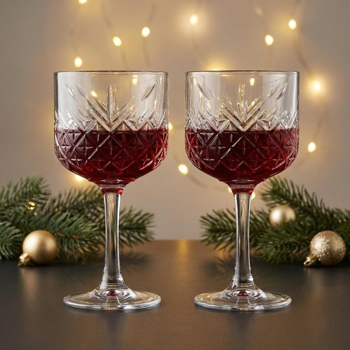 Extra Large Vintage Coupe Glass Set of 2, Crystal Design Cocktail Glasses, Long Stem Martini Margarita Champagne Wine Goblet, Elegant Barware for Home & Parties (16.9oz/500ml) (Queen Set of 2)