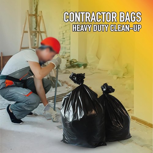 Heavy Duty Contractor Bags by [Brand Name] | 42 Gallon, 2 Mil Thick Trash Bags for Outdoor & Commercial Use