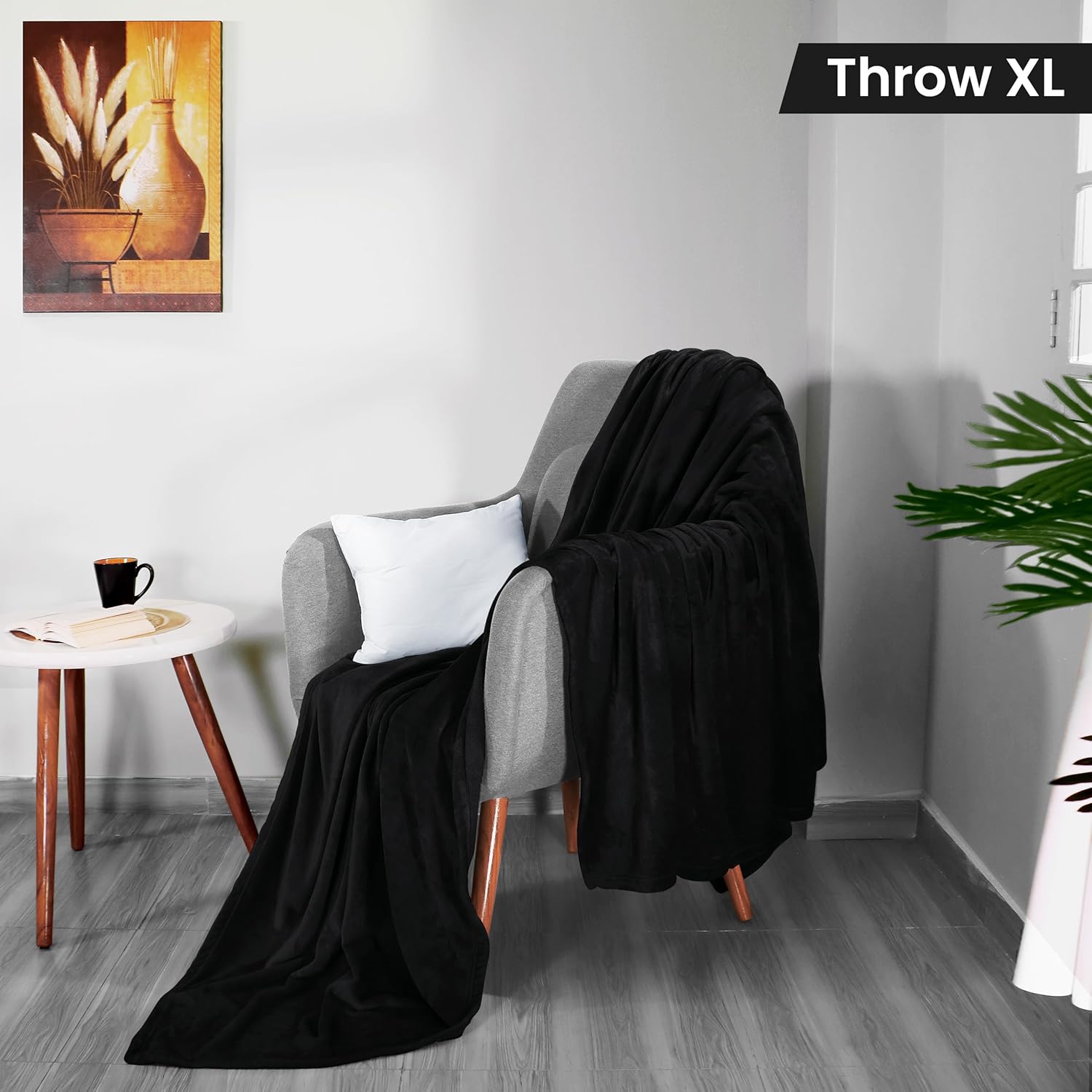 Utopia Bedding Fleece Blanket - XL Ultra Soft Black Throw (50x70 Inches) | Cozy All-Season Home Decor Gift
