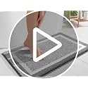 OLANLY Small Bathroom Rug 24x16 Soft Absorbent Microfiber Bath Mat Grey