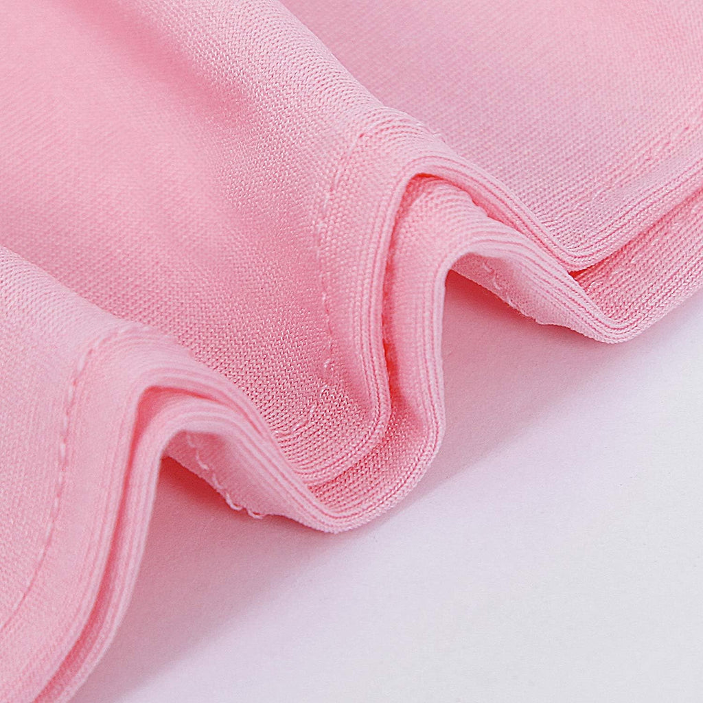 Peomeise Pink Spandex Chair Sashes - 25pcs with Buckle Slider for Elegant Wedding & Party Decor