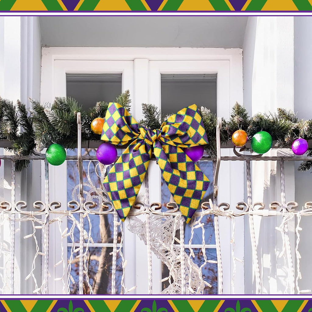 VitalCozy Carnival Wreath Sash - Satin Embroidery Monogram Ribbon for Indoor/Outdoor Decor