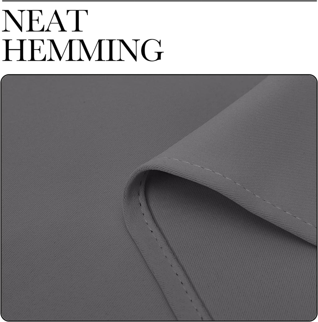 NICETOWN Grey Blackout Curtain Panels - Thermal Insulated Drapes for Bedroom | 2 Panels, W55 x L57-Inch