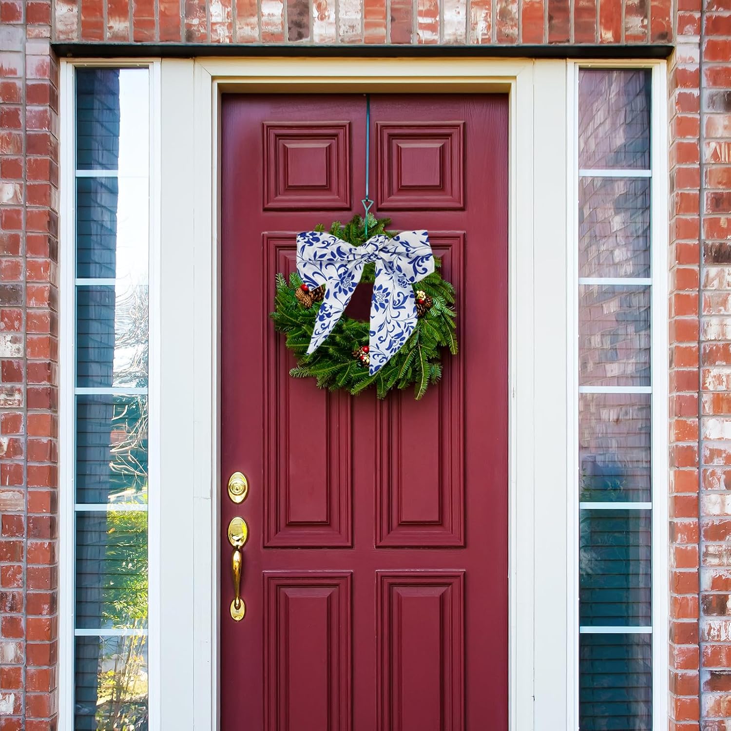 Skiennix Wreath Sash Set - Elegant Ribbon Decor for Front Door | Perfect for Weddings & Parties