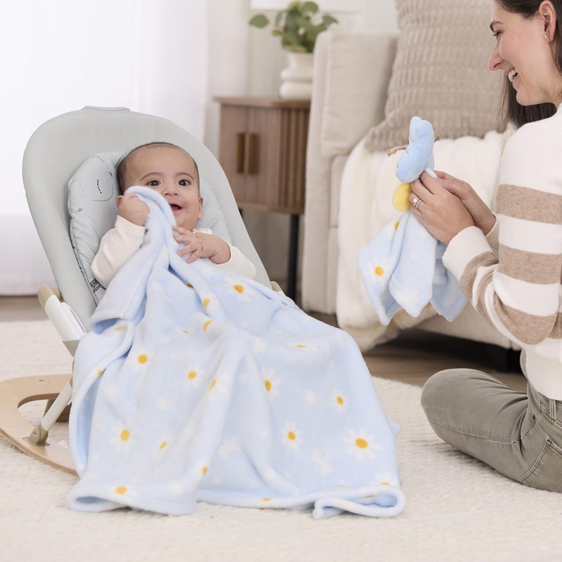 Evolur Secret Garden 2 Piece Gift Set, Includes Blanket with Lovey, Warm and Cozy Baby Blanket, Machine Washable, Soft and Charming Lovey