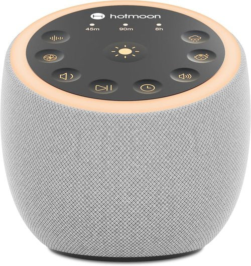 Hotmoon Sound Machine - Dual-Speaker White Noise Device with 40 Relaxing Sounds & Night Light | Pink, Brown, Green