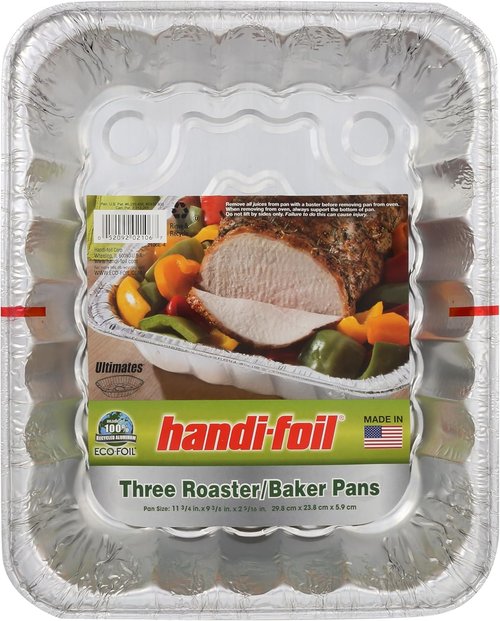 Handi Foil Ultra Roaster Pan Set - 3 Count for Perfect Baking and Roasting