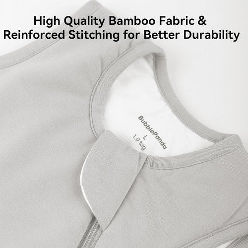 BubblePanda Bamboo Sleep Sack - Soft 2-Way Zipper Toddler Blanket for Ages 24-36 Months | 1.0 Tog