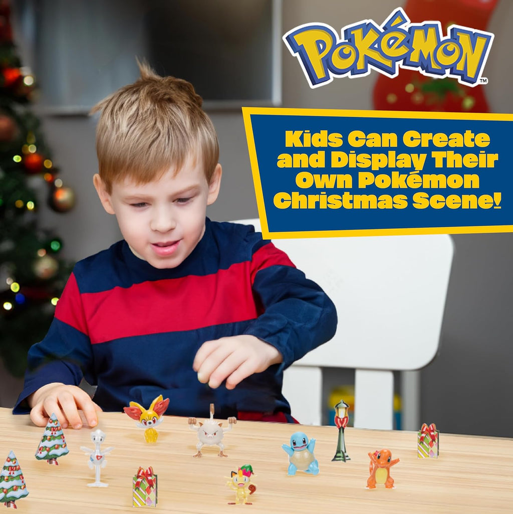 Pokémon 2025 Holiday Advent Calendar - 24-Piece Gift Playset with 16 Toy Figures & 8 Accessories - Officially Licensed for Kids 4+