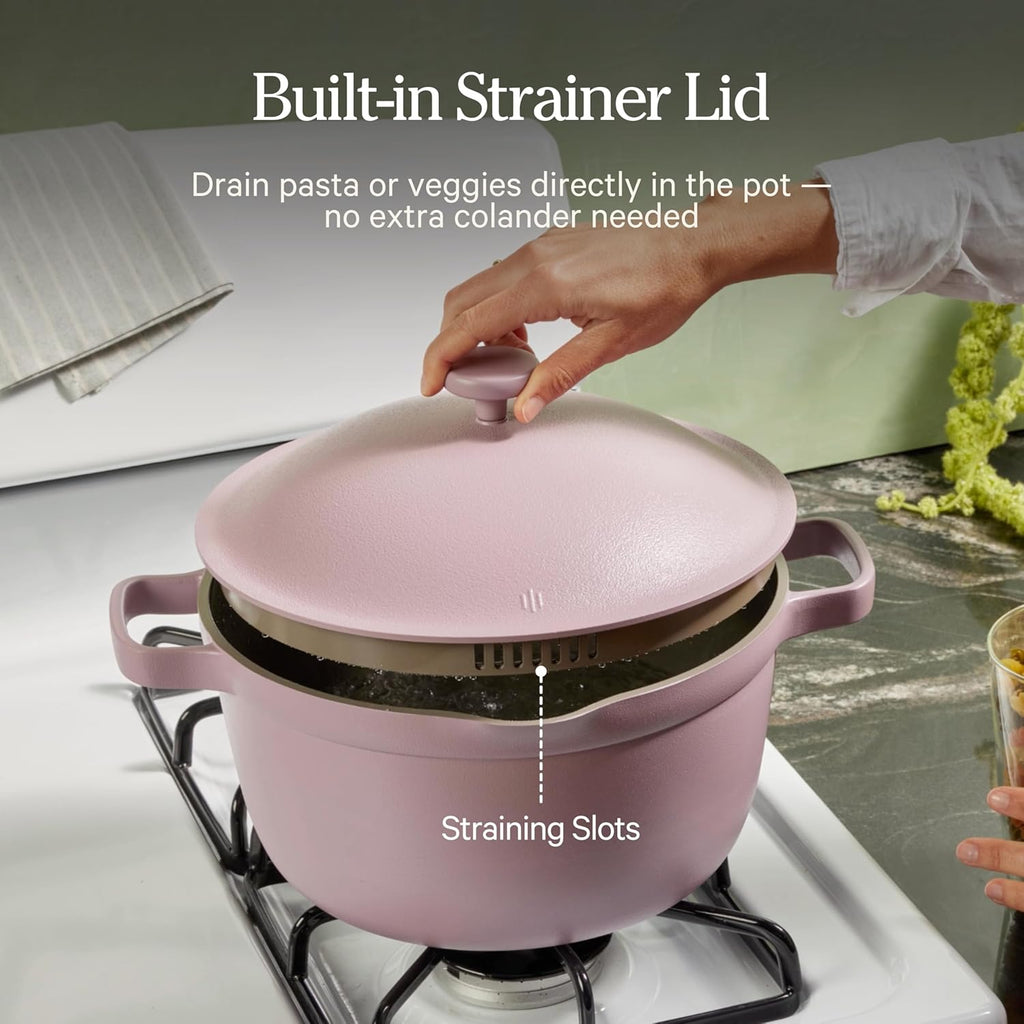 Our Place Perfect Pot - 5.5 Qt Ceramic Cookware with Lid & Spatula | PFAS-Free, Induction & Oven-Safe up to 450°F