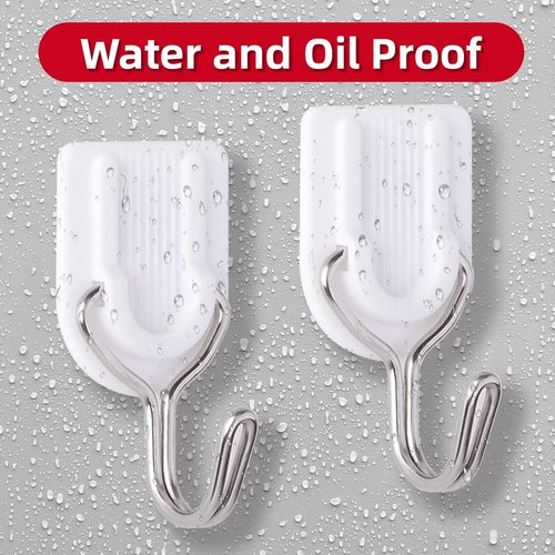 25 Heavy-Duty Wire Hooks by [Brand Name] - No Damage Adhesive Wall Hooks for Keys, Coats, Towels | Removable & Durable
