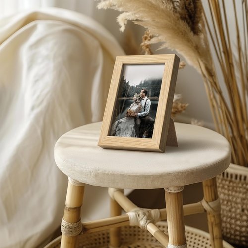 Momentworth Minimalist 20x30 Frame, Solid Oak Wood 20x30 Poster Frame for Wall Mount - Wall Decor for Home, Office & Galley (Single,Oak)