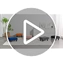 Linen Small Footstool Ottoman with Storage and Solid Wood Legs, Gray