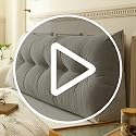 Beige Wedge Backrest Pillow for Twin XL Bed - Removable Washable Cover