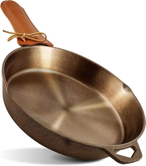 Modern Innovations 10-Inch Cast Iron Skillet - Pre-Seasoned, Heavy-Duty Non-Stick Frying Pan for Campfires & Stoves