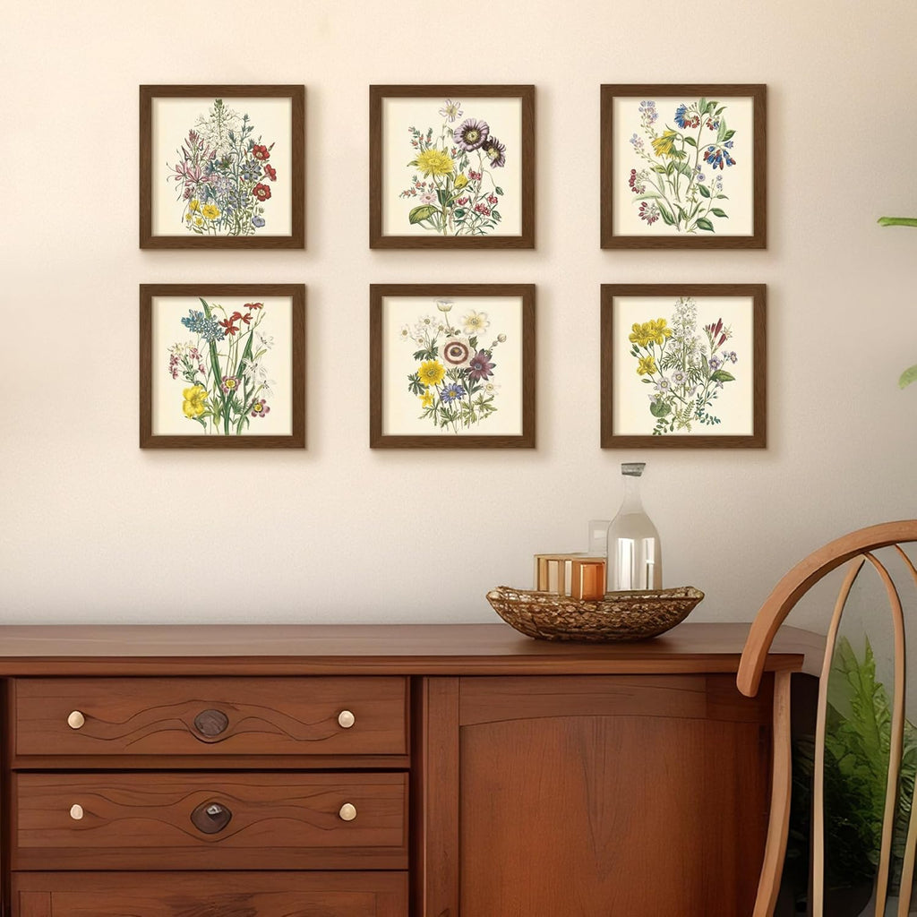 Upsimples 8x8 Picture Frame - Versatile Display for 4x4 or 8x8 Photos | Brown, 1 Pack