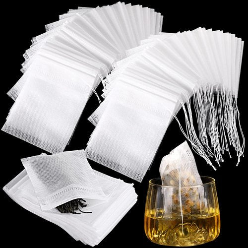 1000 Pcs Disposable Tea Bags Bulk for Loose Leaf Tea Drawstring Empty Coffee Sachets Filter Infuser Strainers for Coffee Spice Christmas Herbs Gift(2 x 2.76 inches)