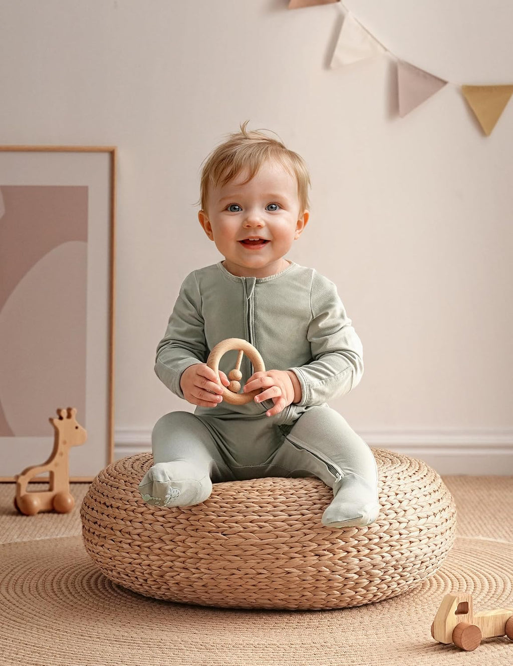 Yoofoss Bamboo Baby Pajamas - 3-Piece Footed Sleepers for Newborns | 0-9 Months, Unisex