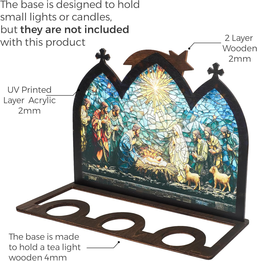 Wooden Nativity Set - Miniature Holy Family Figurines for Boho Christmas Decor | Tabletop Display Gift