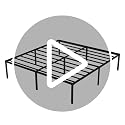 NEW JETO Queen Metal Bed Frame with Storage Space, 14 Inch Heavy Duty