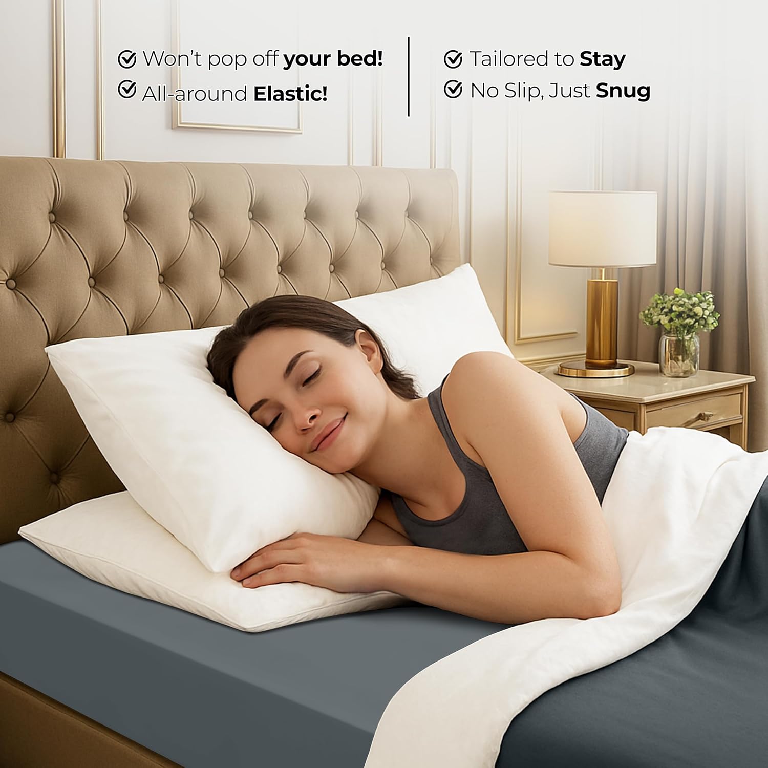 Utopia Bedding Twin Fitted Sheet - Soft Microfiber - Deep Pocket - Fade Resistant - Grey