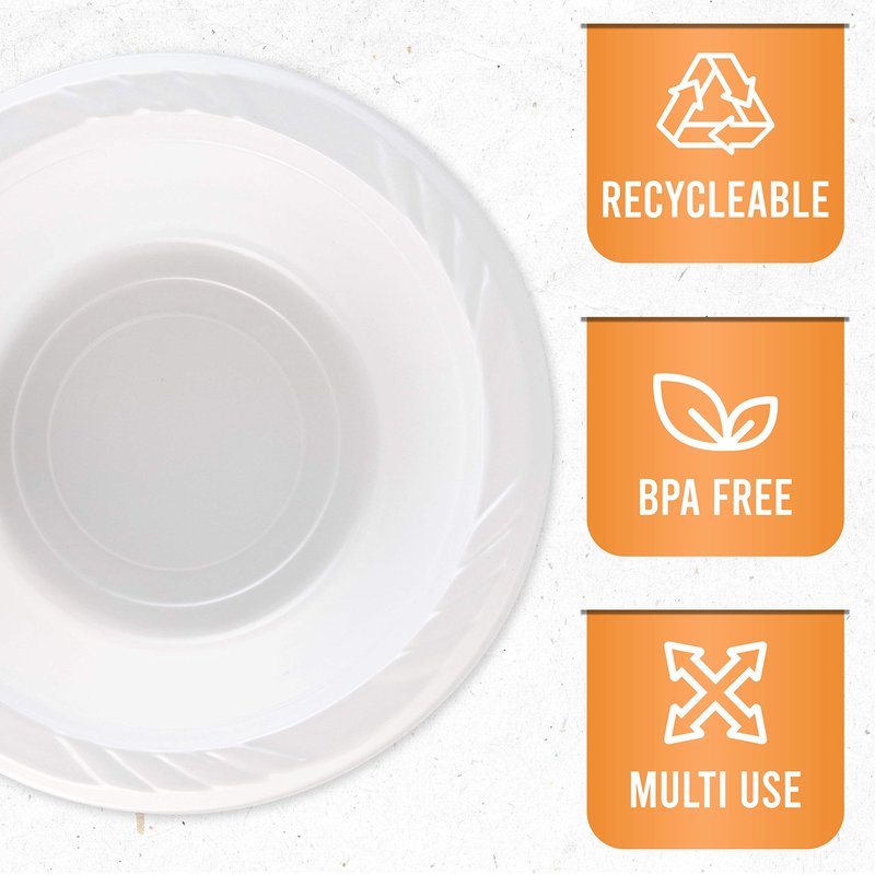 800 Count Disposable 5 Ounce White Plastic Dessert Bowls