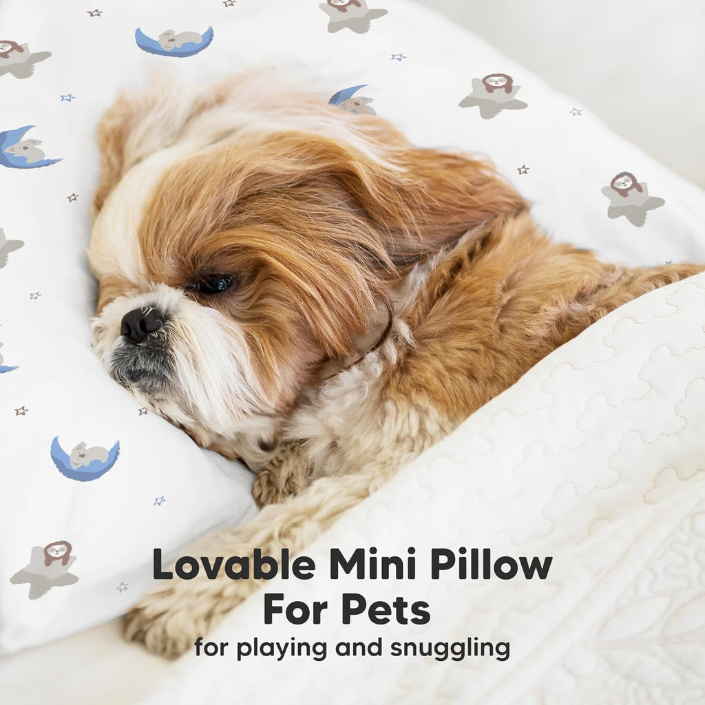 My Little Dreamy Mini Toddler Pillow - Soft Organic Cotton Travel Pillowcase 9x13 for Kids 2-4 Years Old