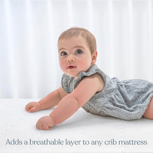 HALO Crib Mattress Cover - Breathable Quilted Mesh, Waterproof, Universal Fit for Cribs & Toddler Beds