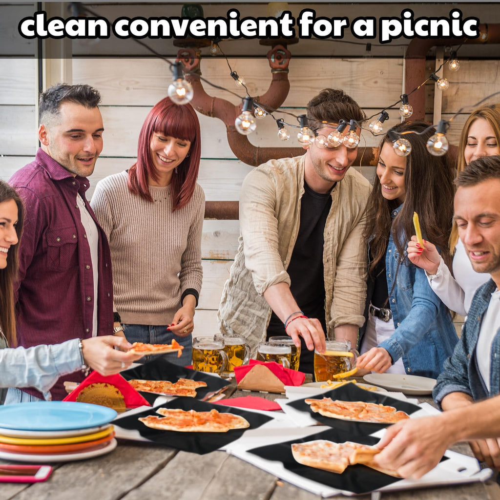 Estune 240 Sheets 12 x 12 Inch Deli Paper Sheets Sandwich Paper Dry Wax Paper Sheets Oil Proof Food Basket Liners Food Wrapping Paper for Bread, Party, Picnic, Festival, BBQ(Black)