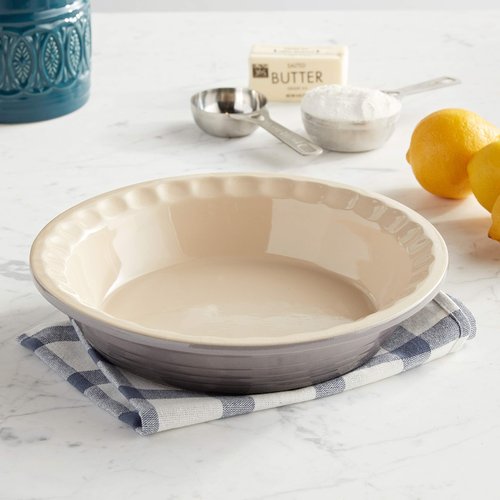 Le Creuset Stoneware Heritage Pie Dish, 9", Oyster