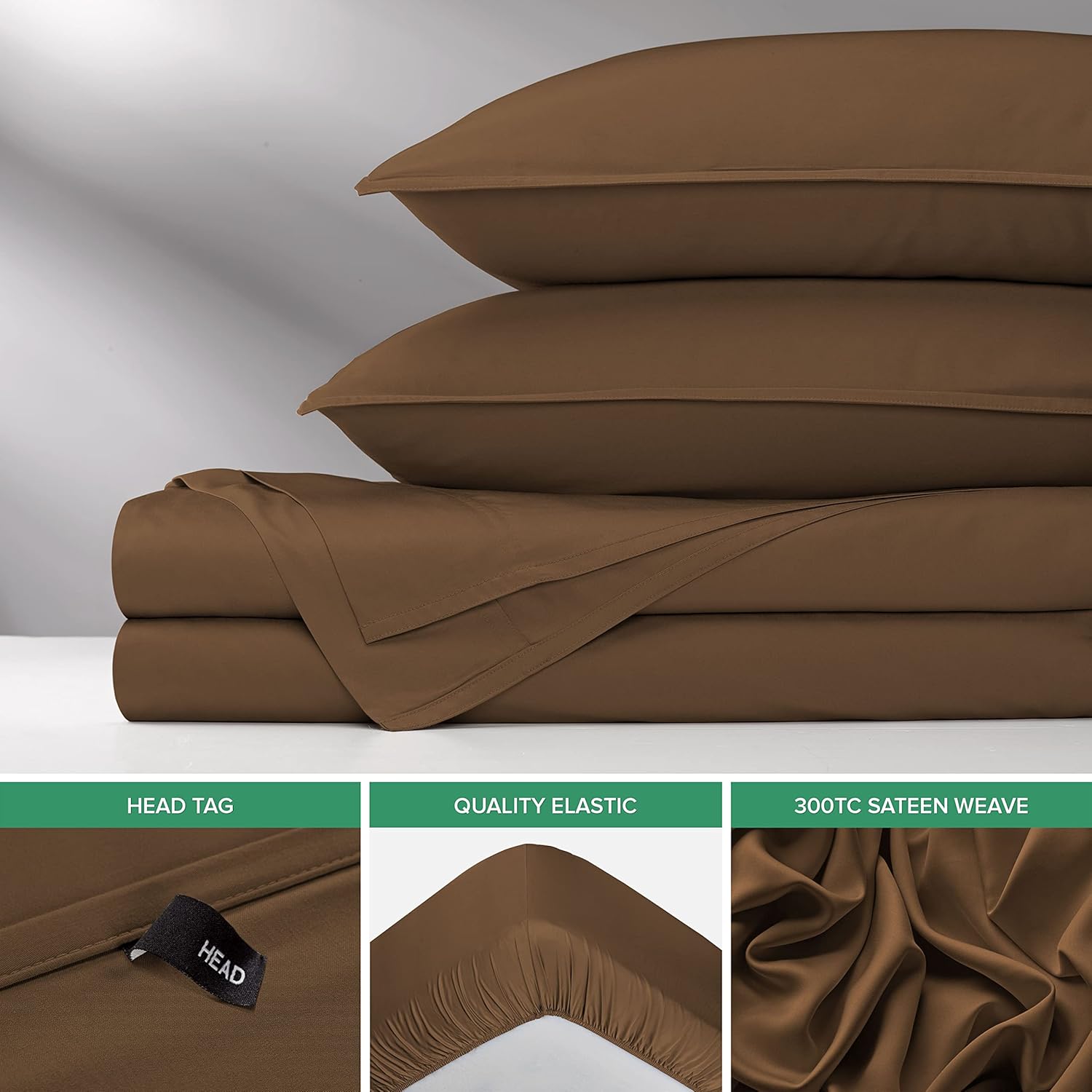 Pure Bamboo Twin Sheets - Luxuriously Soft & Cooling 100% Organic Viscose Bed Set | Double Stitching, Coconut Husk