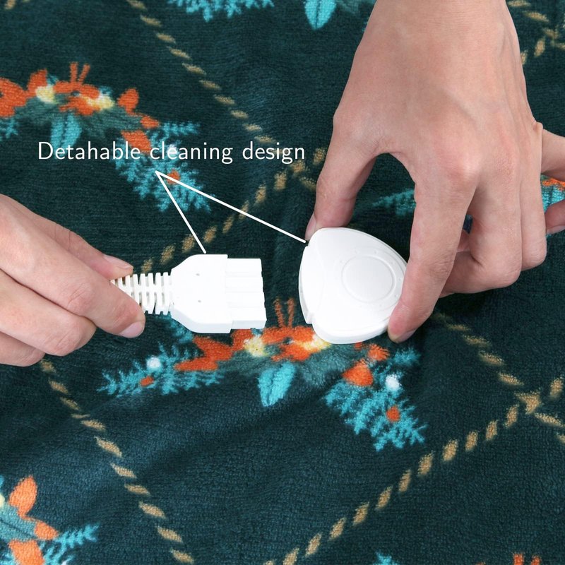 Marquess Heated Blanket Electric Throw - Printed Plush Sherpa Flannel Heating Blanket with 10 Heat Settings Safety 8 Hours Auto-Off Dual Controllers (Green, 84’’x90’’)
