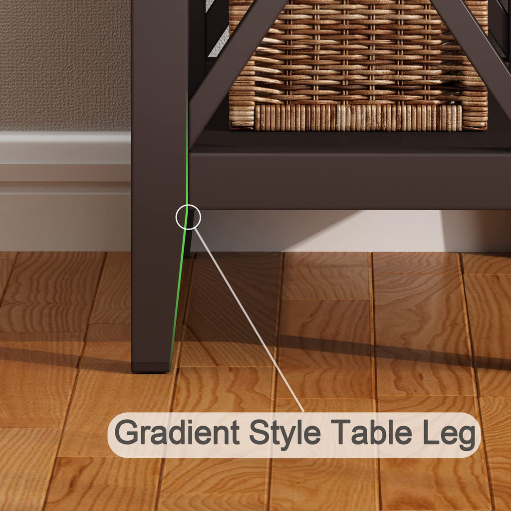 ChooChoo End Table, Flip Top Narrow End Table with Drawer, Accent Small Side Table Nightstand for Living Room, Bedroom, and Small Spaces, Espresso