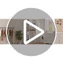 Over Toilet Storage Cabinet with 5 Doors and Adjustable Shelves, White Bathroom Organizer