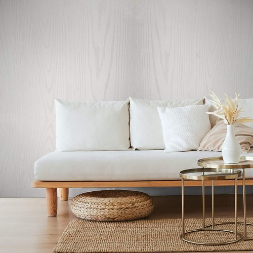 Homease White Wood Grain Contact Paper 24 x 196 in, Self-Adhesive Wallpaper Peel and Stick Removable Decorative Wall Covering Vinyl Film for Shelf Liner Furniture Kitchen Cabinet Countertop Drawer