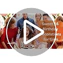 Rose Gold Sweet 16 Birthday Decoration Set for Girls with Sash and Tiara