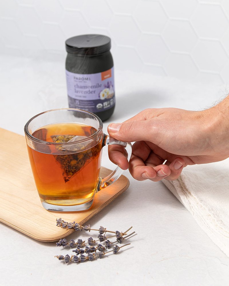 Paromi Chamomile Lavender Rooibos Organic Tea, Signature Jar, 15 Count (Pack of 6)