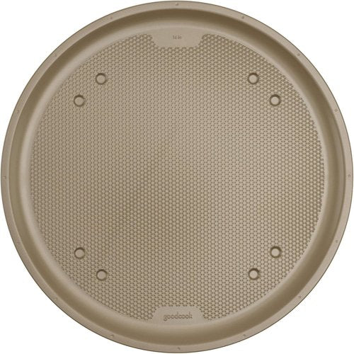 GoodCook BestBake Nonstick Pizza Pan - Textured Carbon Steel, 16-Inch, Bronze Finish