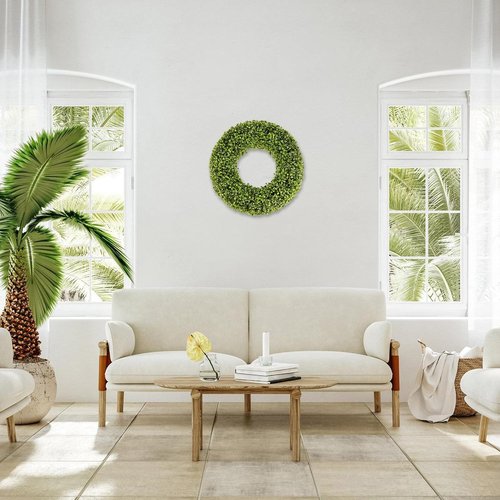 Boxwood Wreath - 20 Inch Greenery Wreath for Front Door | All-Year Round Farmhouse Decor