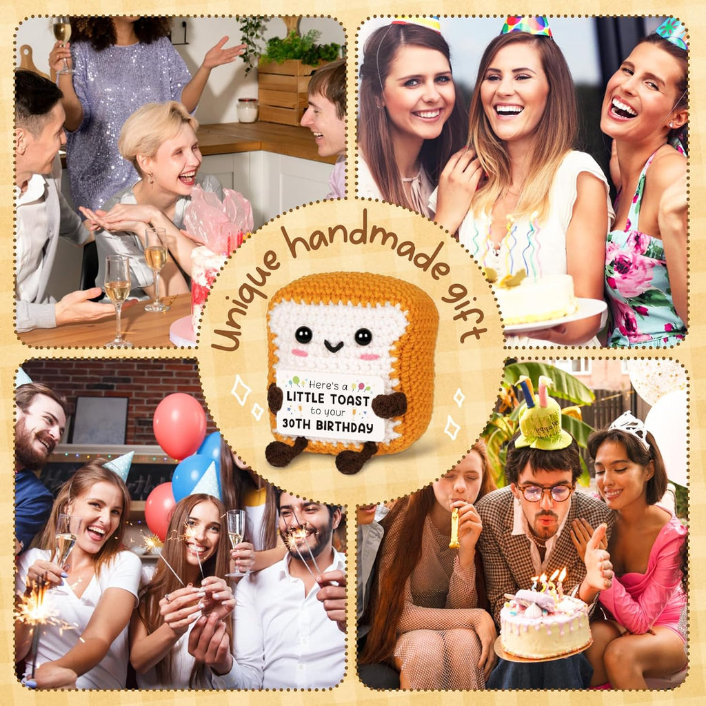 Regine Switzerland Handmade Crochet Toast - Unique 30th Birthday Gift for Him/Her | Perfect for Celebrations