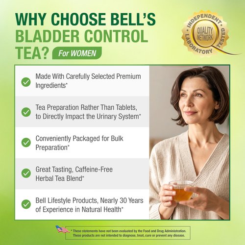 Bell Bladder Control Tea for Women™ - A Special Herbal Tea to Help Support Healthy Urinary Balance and Control - Kidney Tea