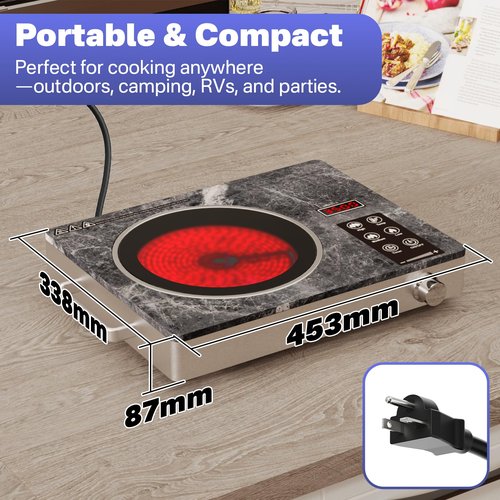 Argyolas Cooktop electric burners for cooking stove cocina electrical 1 hornillas parrilla eléctrica para cocinar fogon infrarrojo hornillas de cocina eléctrica single burner hot plate