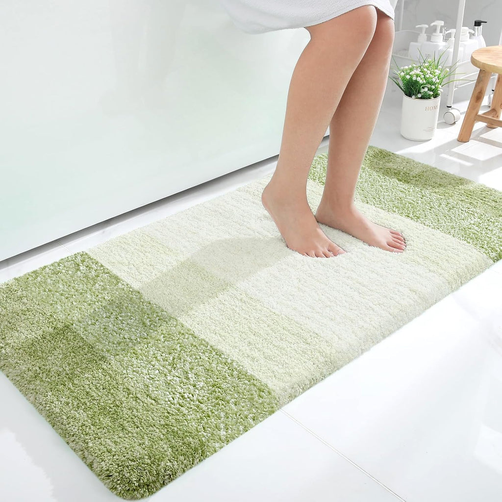 OLANLY Large Bathroom Rugs - Extra Soft Microfiber Mat | Quick Dry & Washable, 40x24, Mustard Yellow