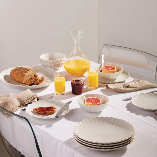 Lenox French Perle Scallop 4-Piece Dinner Plate Set, 7.40 LB