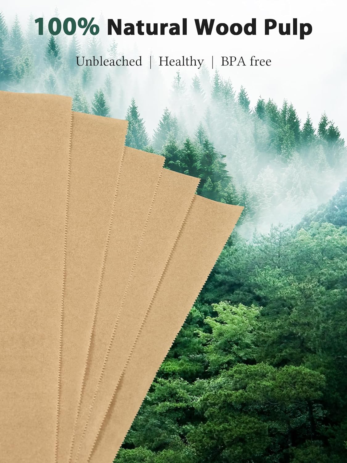 SMARTAKE Parchment Paper Sheets - 200 Pcs Non-Stick Baking Paper, 10.7x15 Inch, Unbleached & Greaseproof