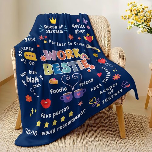 Purdicra Appreciation Gifts for Friends/Sister/Coworkers, Coworker Thank You Gifts for Women, Work Bestie Gifts for Women, Work Bestie Throw Blanket for Couch 60" x 50"
