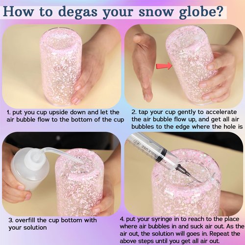 Maucircol 11 Pieces Snow Globe Tumbler Diy Kit Supplies, Snowglobe Cup Diy Tool (CUPS ARE NOT INCLUDED)